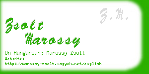 zsolt marossy business card